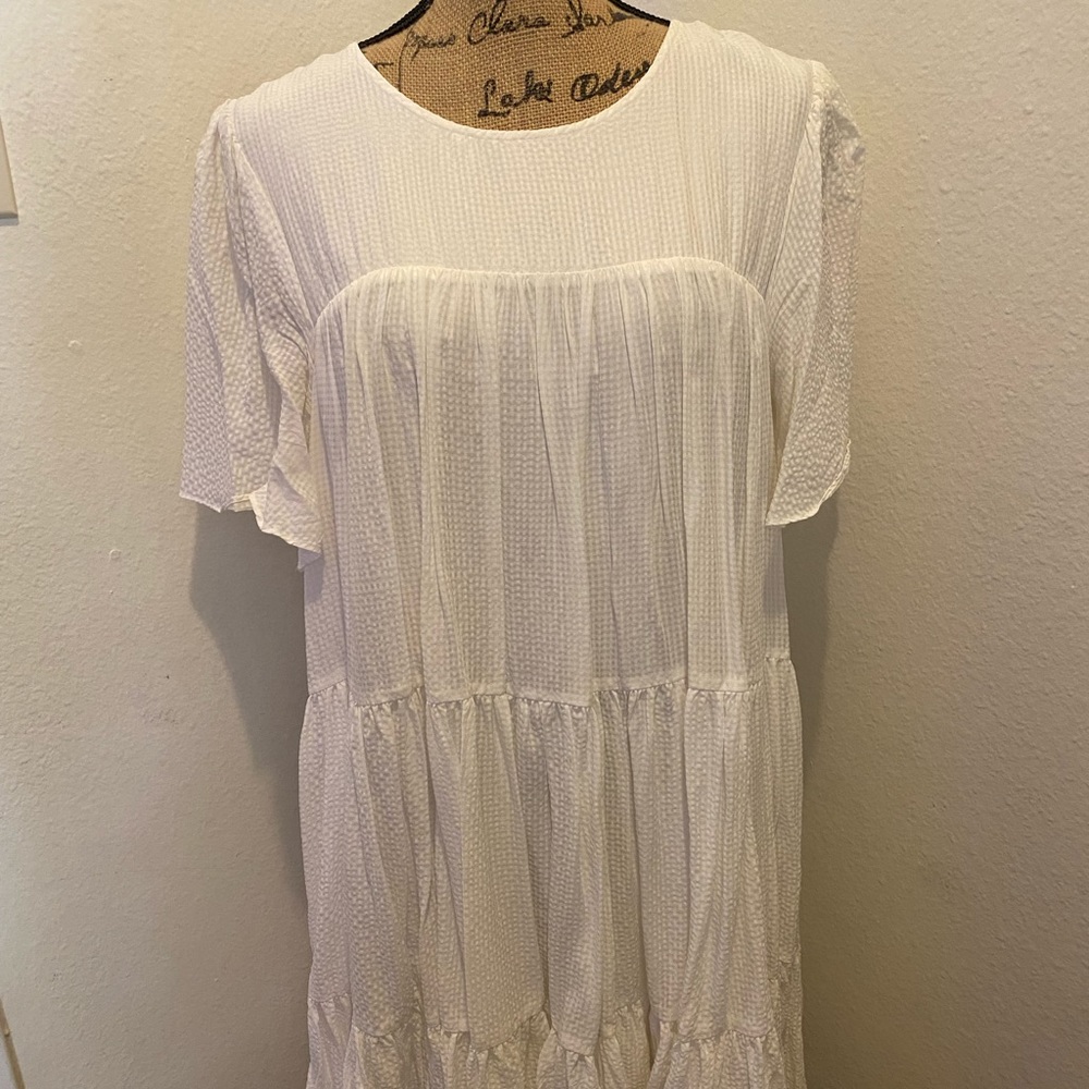 White Baby Doll Dress by Annie Bing
